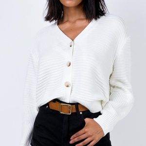 Princess Polly white cardigan
